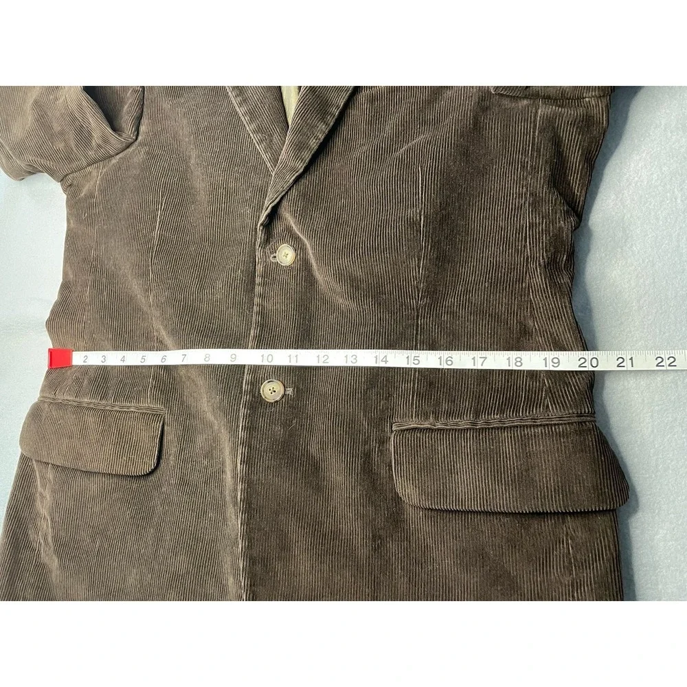 Lands End corduroy‎ blazer sport coat 38 reg  Dark brown classic retro preppy